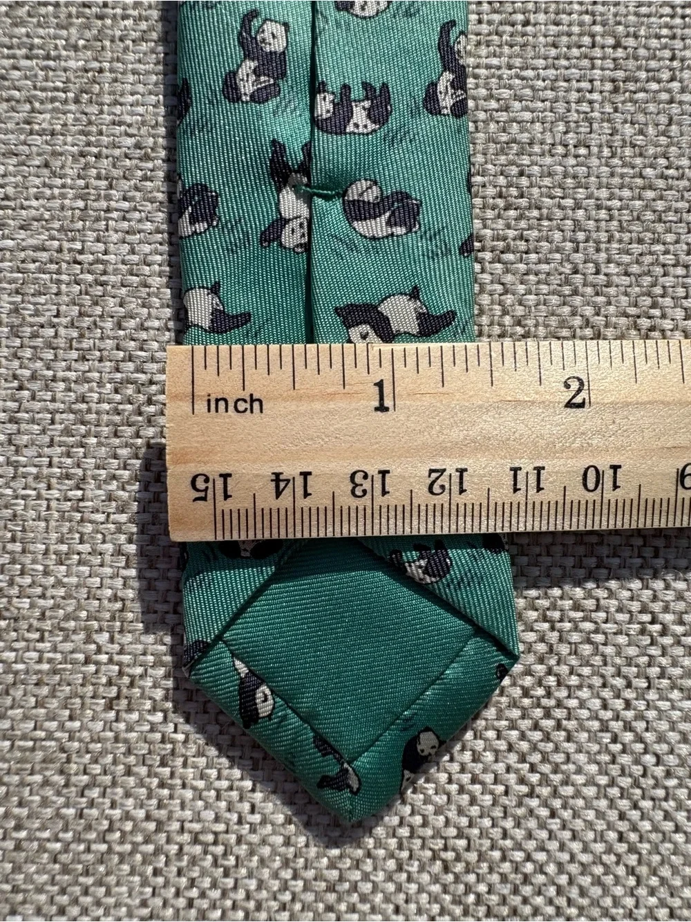 Hermès Panda Silk Tie Vintage 7362 PA Made in France Rare